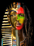Ancient DNA surrealistic photographic artwork by Alexander Nicholas honoring the Kingdom of Kush and symbolizing African heritage, ancestry, civilization, and cultural identity.