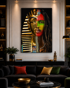 Ancient DNA by Alexander Nicholas displayed as museum-quality wall art in a sophisticated contemporary interior.