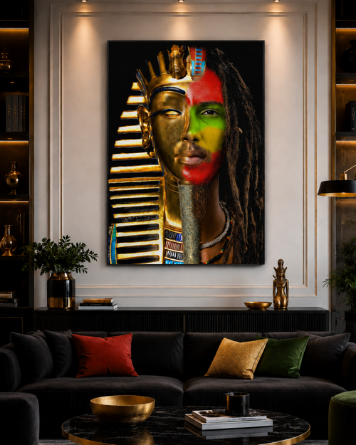 Ancient DNA by Alexander Nicholas displayed as museum-quality wall art in a sophisticated contemporary interior.