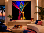 Night Life by Alexander Nicholas displayed as museum-quality wall art in a sophisticated contemporary interior.